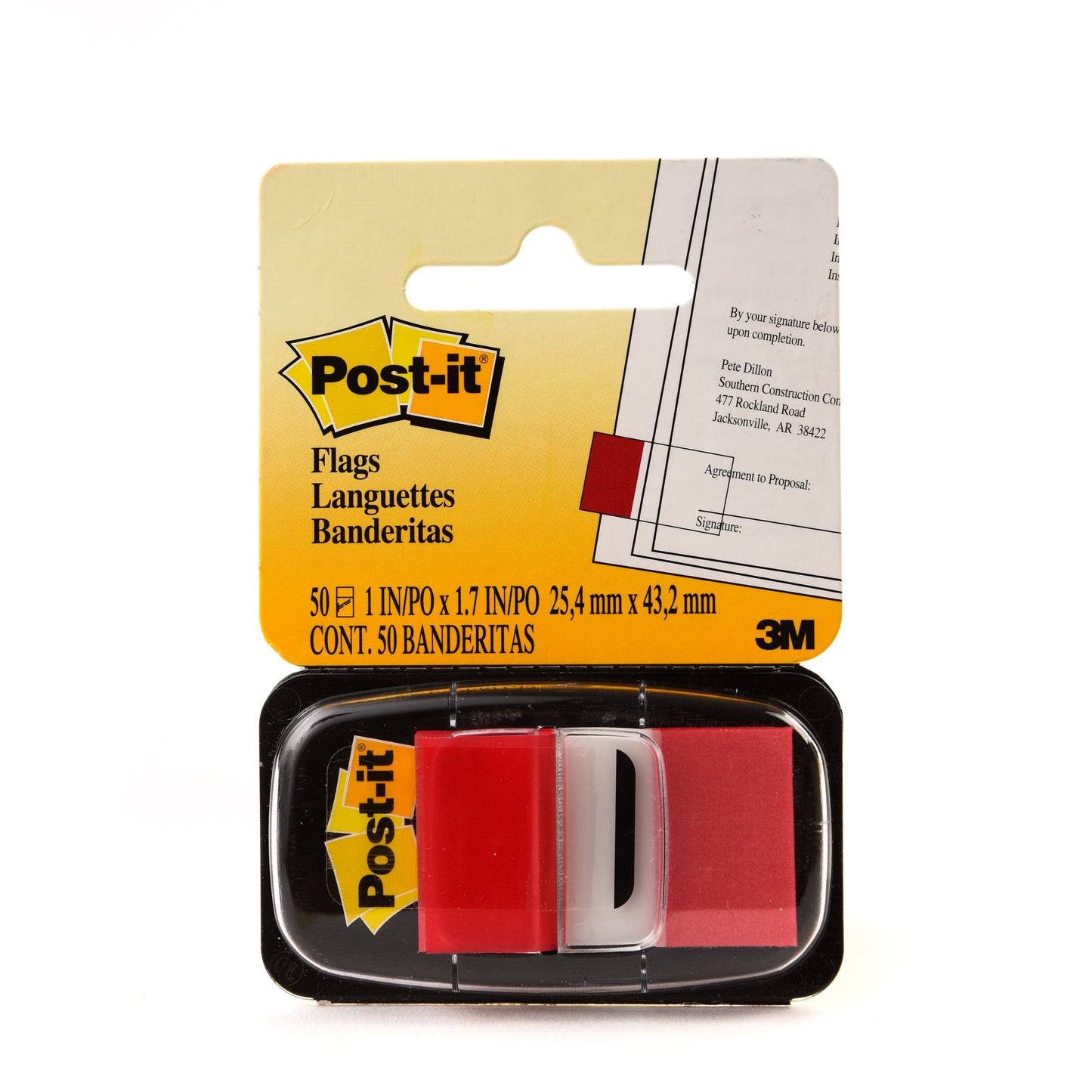 3M Post-it® Flags Value Pack ، أحمر ، 1 بوصة عرض ، 50 / موزع