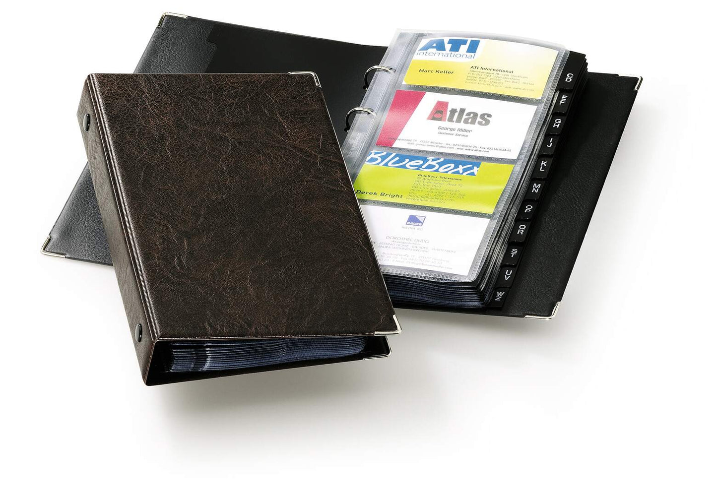 Business card ring binder VISIFIX® 200 leather look