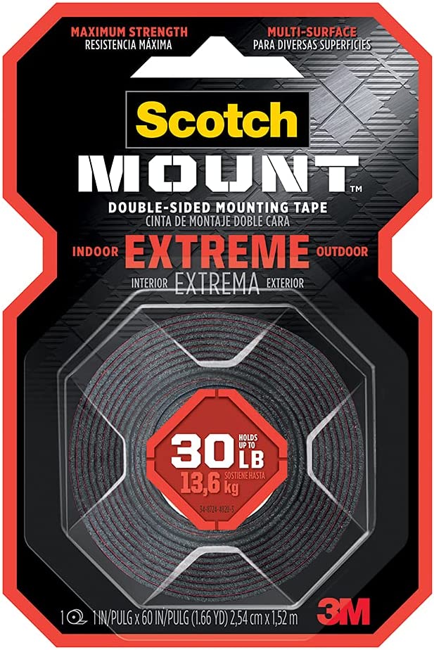 3M Scotch-Mount™ Extreme Double-Sided Mounting Tape Mega Roll 414H-LONG-DC, 1 In X 400 In (2,54 Cm X 10,1 M)