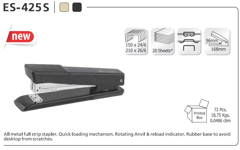 Kangaro Stapler 20 Sheets ES 425S