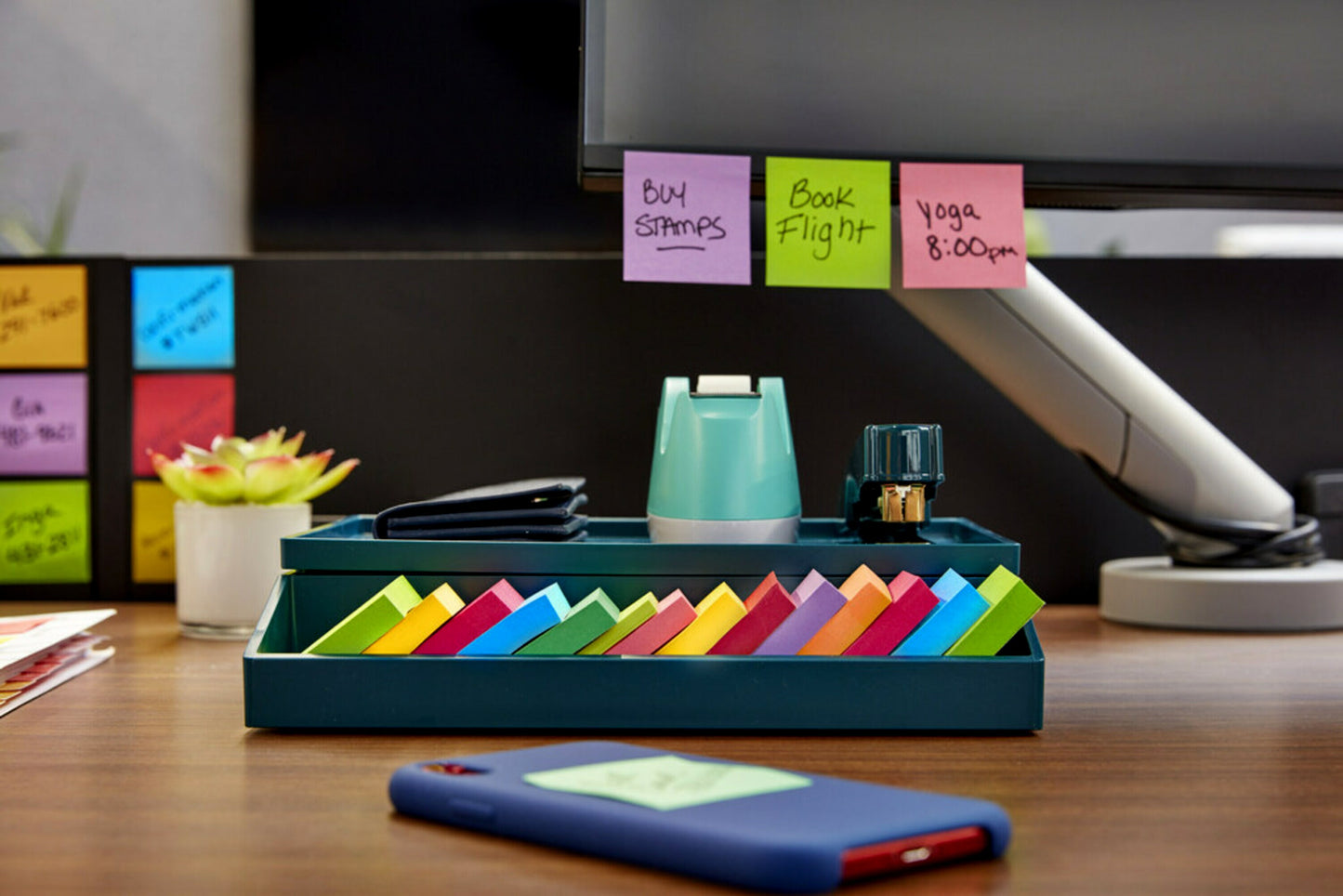 3M Post-it® Notes 653AU, Assorted Colours, Mini,1-1/2-Inch X2-Inch,12/Pk, 100 Sh/Pad Dozen