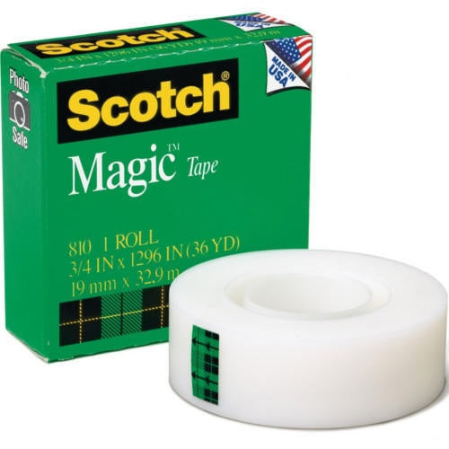 3M Scotch® Magic™ Tape 810, 3/4 in Per Pc