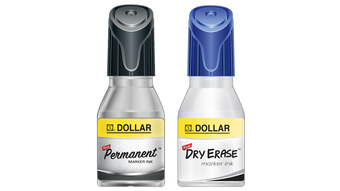 Dollar Dry Erase White Board Marker Ink Bottle 15ml