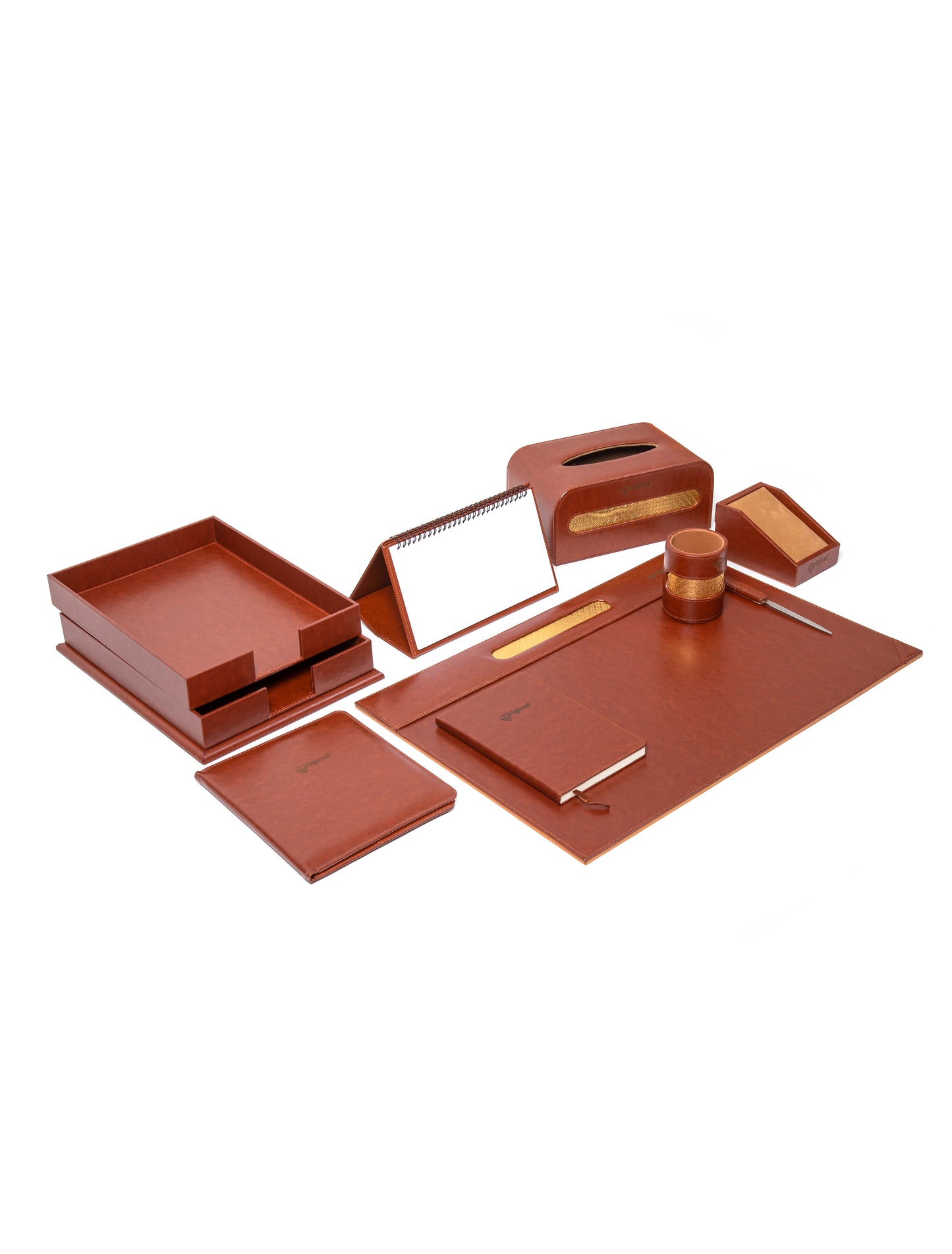 Desktop Set Brown - Set Of 10