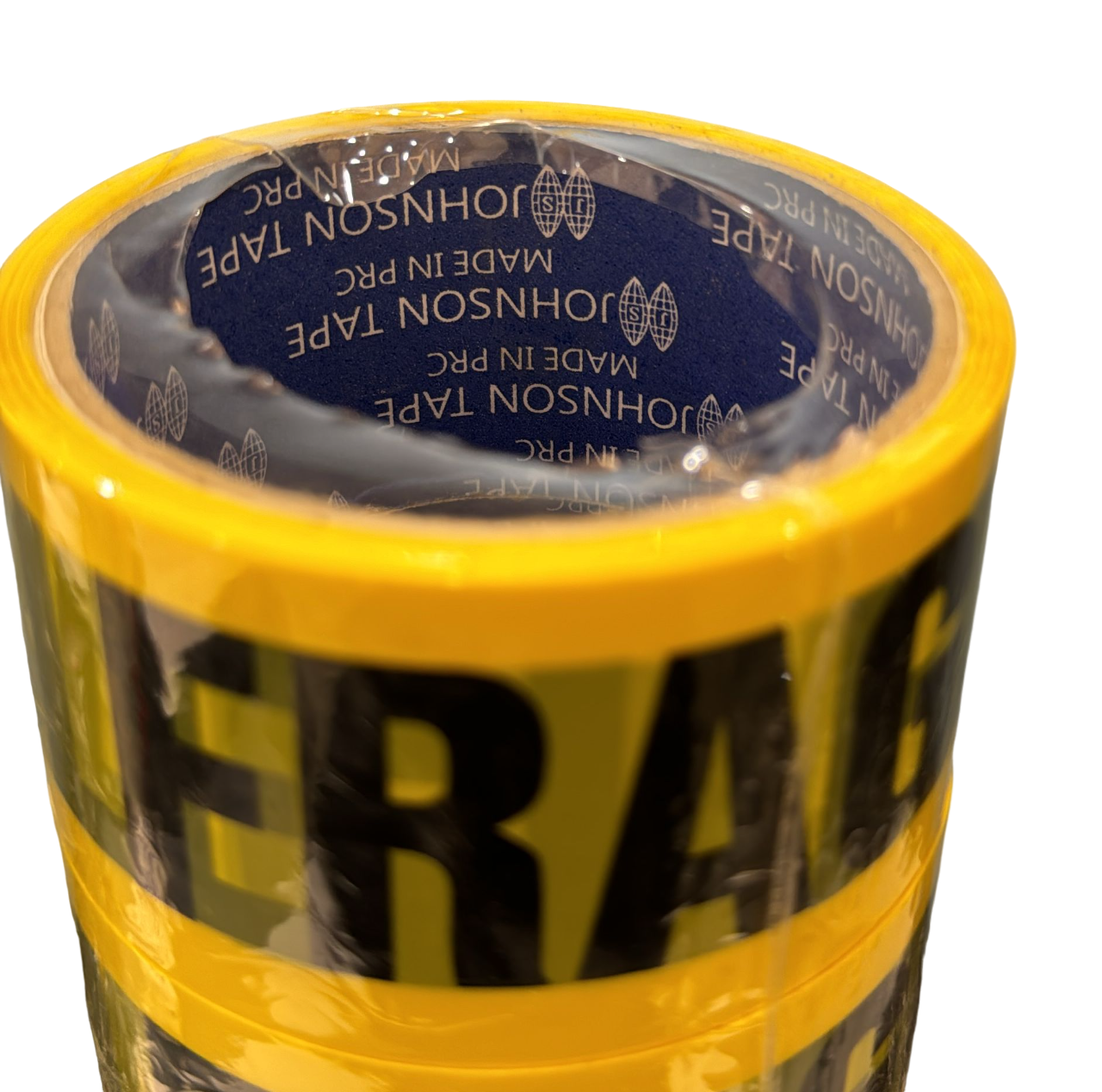 Johnson Bopp Fragile Packing Tape 2 Inches Yellow base Black