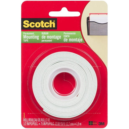 3M Scotch® Mounting Tape (Heavy Duty) 110, 1/2 in x 75 in
