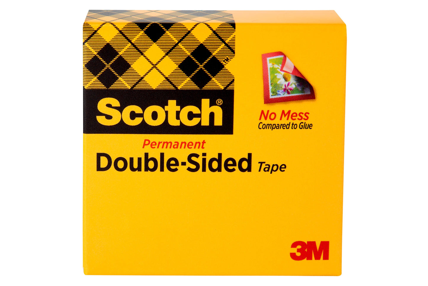 3M Scotch 665 Double Sided Tape, 1/2 in x 900 in, Permanent (25 YD)