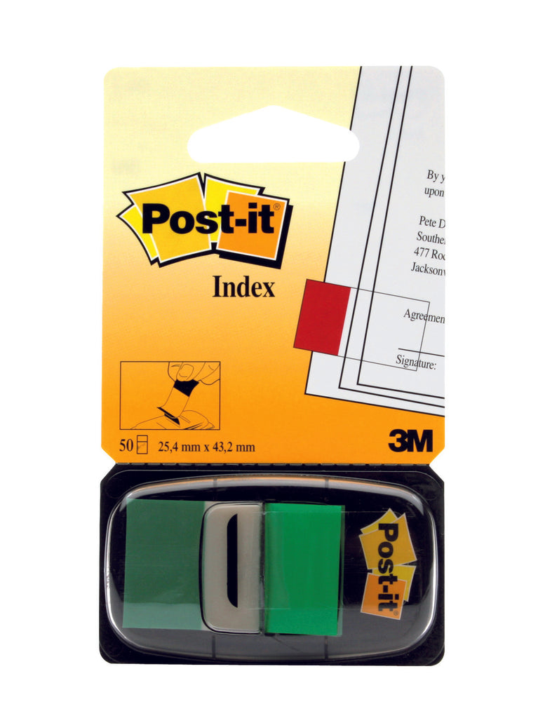 3M Post-it® Flags Value Pack, Green, 1 in Wide, 50/Dispenser