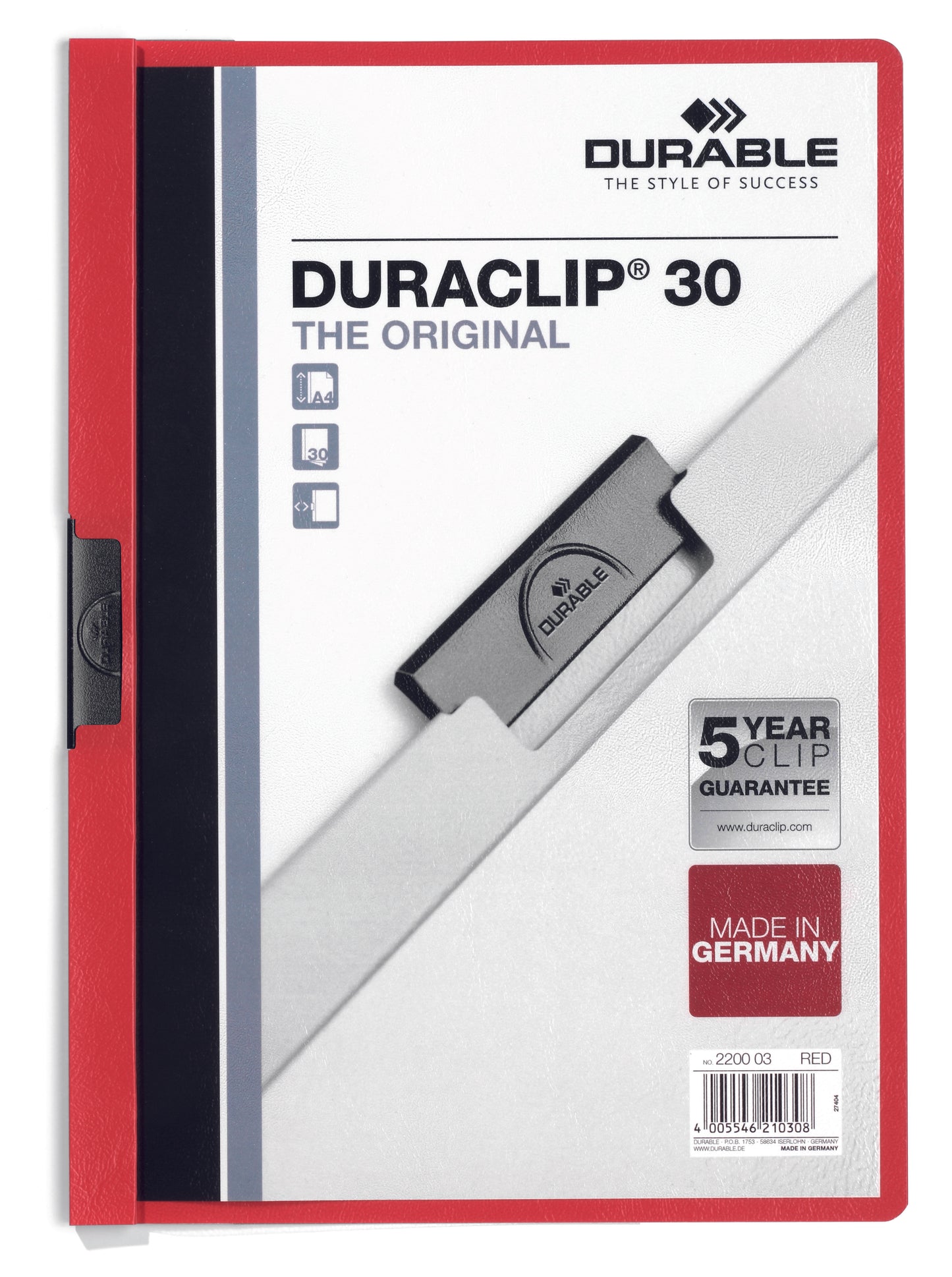 Clip folder DURACLIP® 30 A4 Per Piece