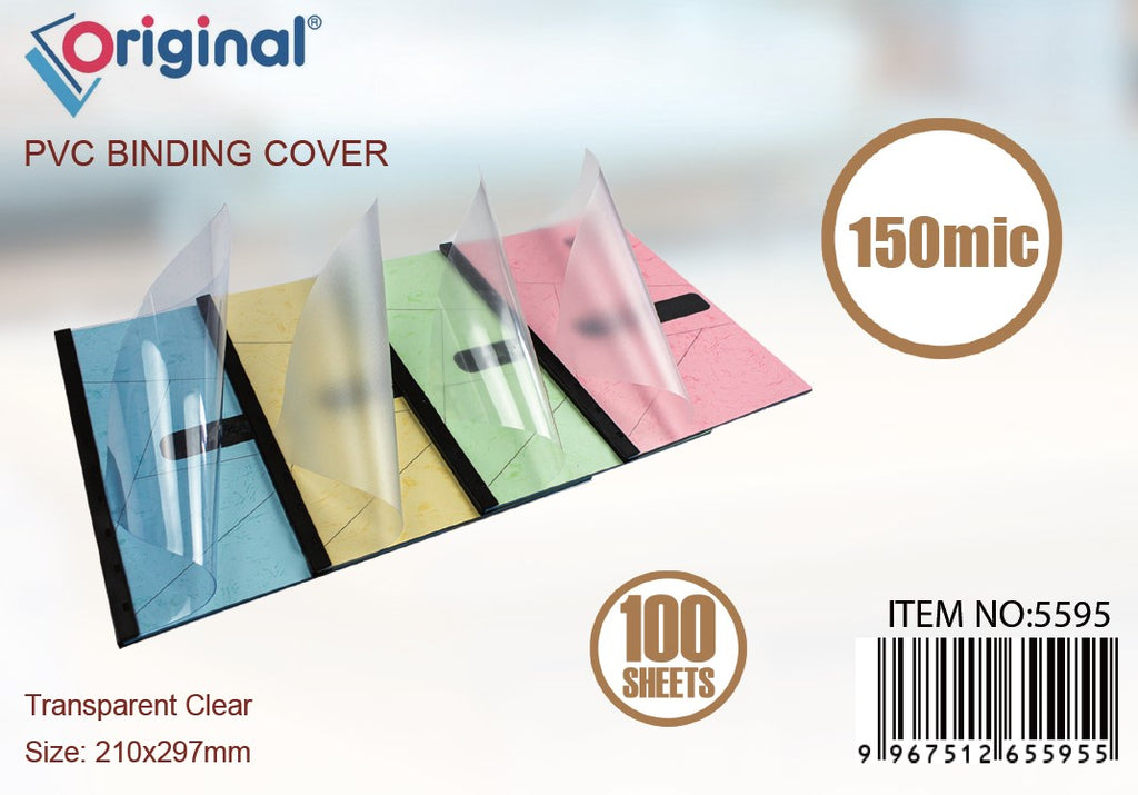 Original PVC Binding Cover A4 Clear 150 MIC 5595 210X297