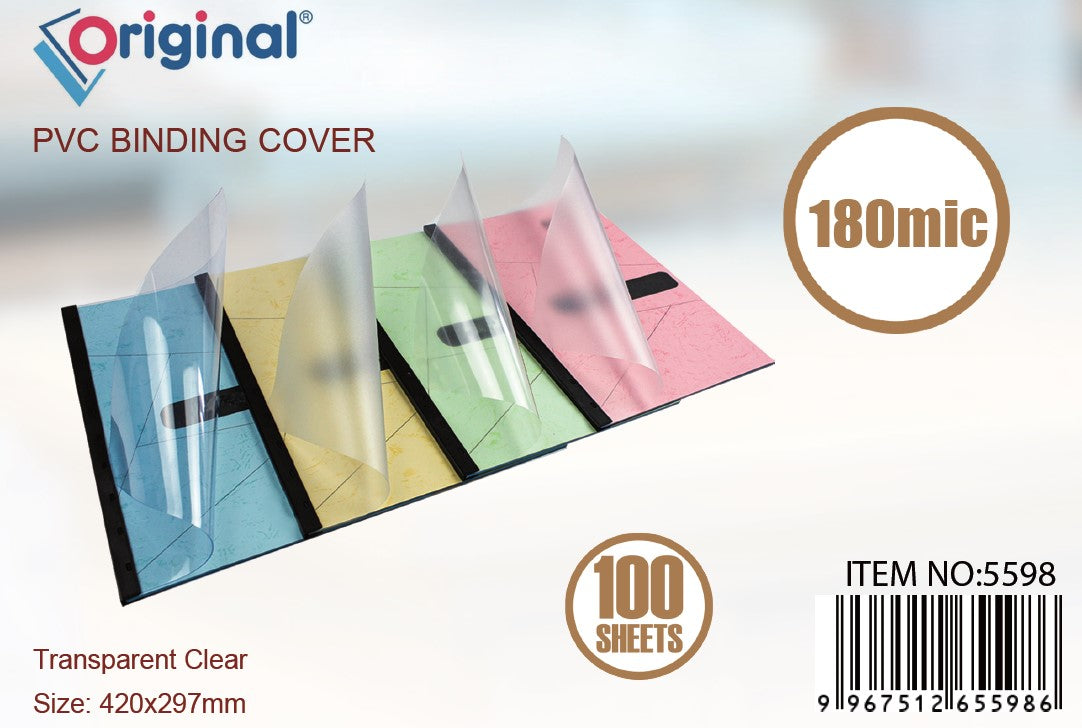 Original PVC Binding Cover A3 Clear 180 MIC 5598 420X297
