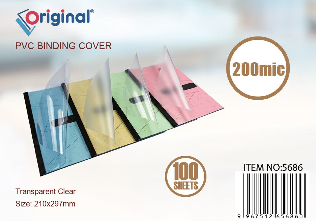Original PVC Binding Cover A4 Clear 200 MIC 5686 210X297