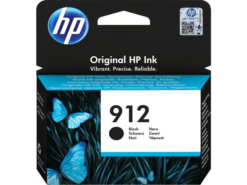 خرطوشة طباعة حبرية HP 912 أصلية سوداء (3YL80AE)
