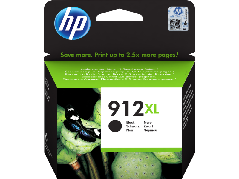 HP 912XL High Yield Black Original Ink Cartridge (3YL84AE)