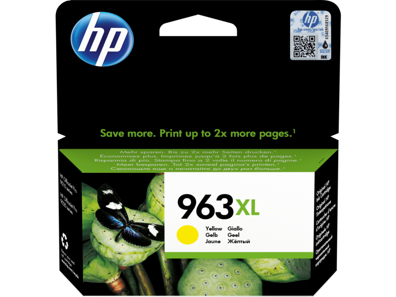 HP 963XL High Yield Yellow Original Ink Cartridge (3JA29AE)