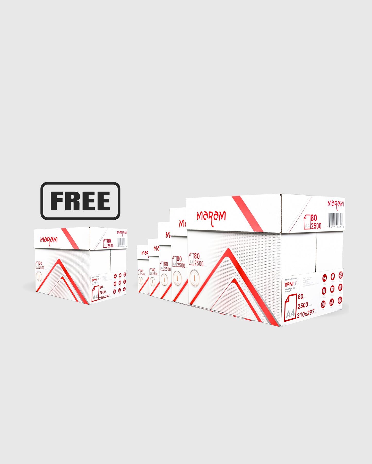 Maram Photocopy A4 Paper 5 Cartons with 1 Carton FREE