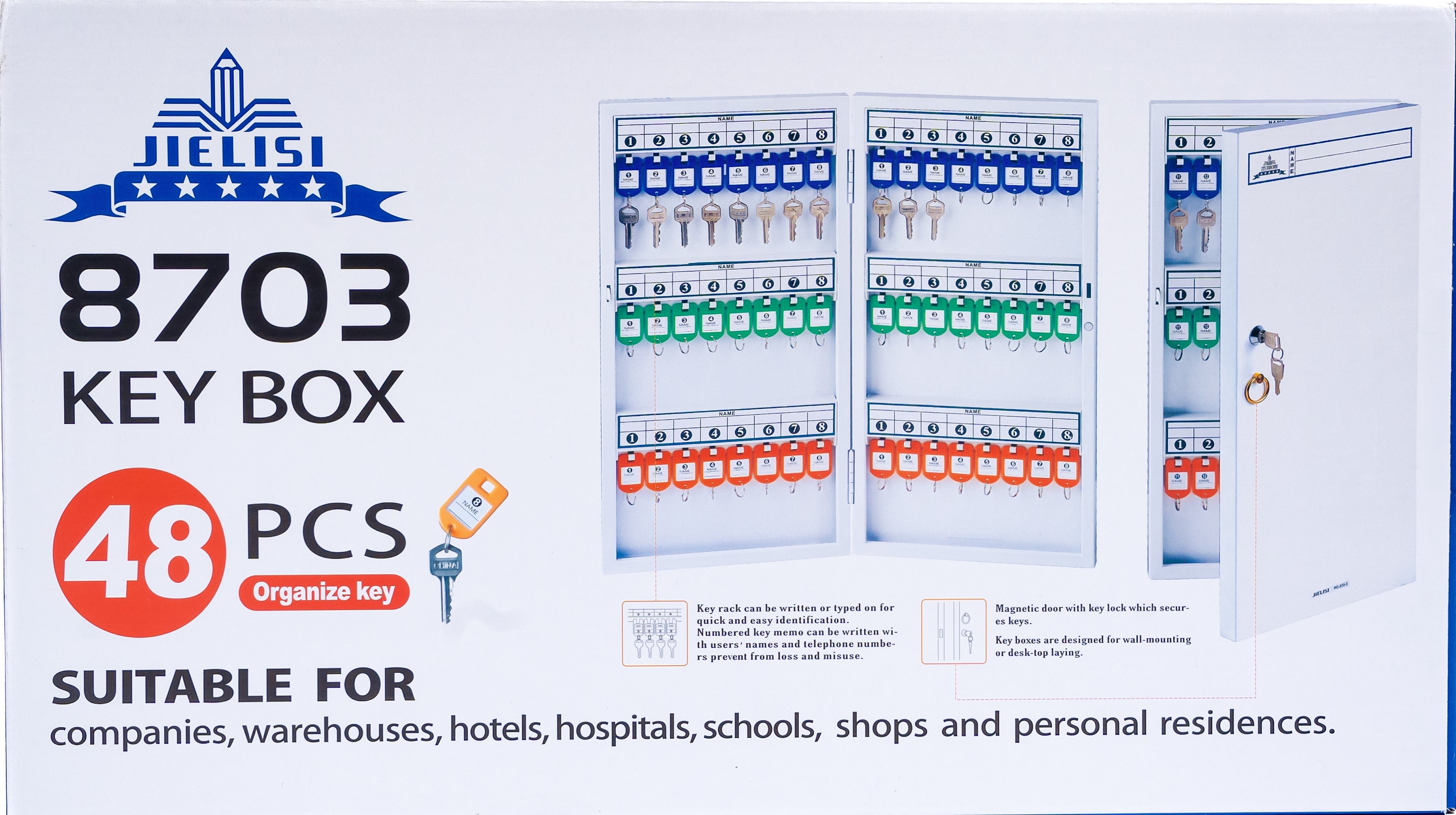 Original 8703 Key Box 48 PCS Organize Key – Stationery Online KW