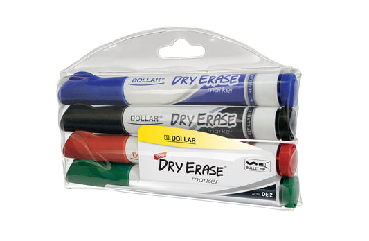 Dollar Marker Dry Erase™ marker Wallet of 4 Pieces (White Board)
