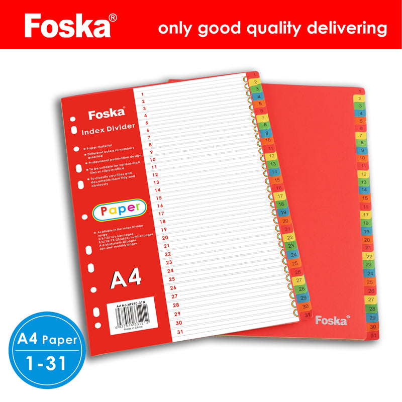 Foska® Plastic Index Divider 1set