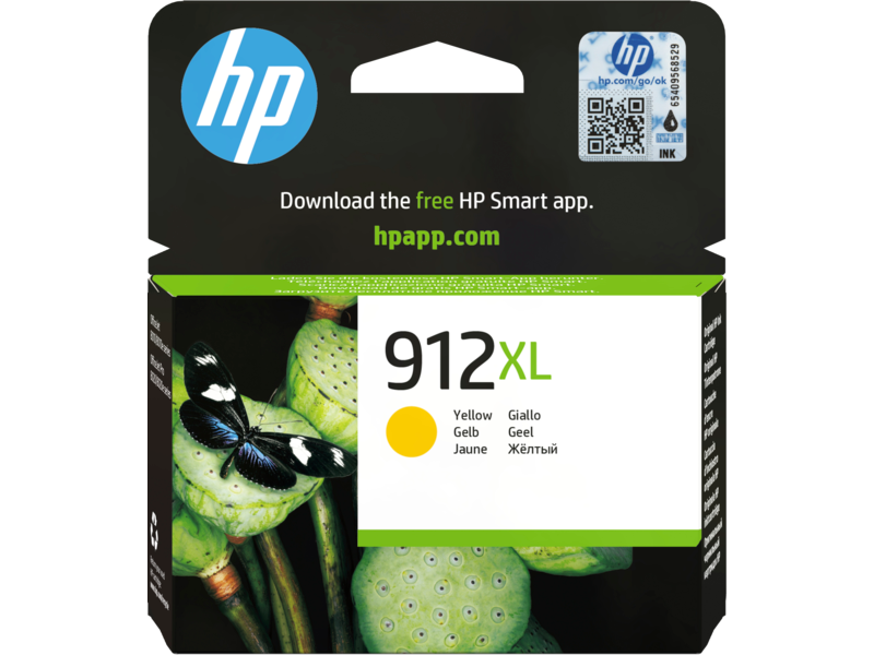 HP 912XL High Yield Yellow Original Ink Cartridge (3YL83AE)
