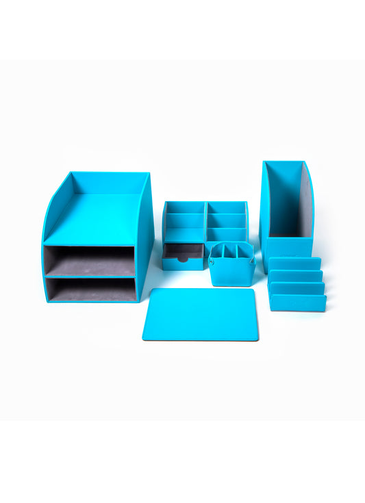 Desktop Set Light Blue - Set Of 5