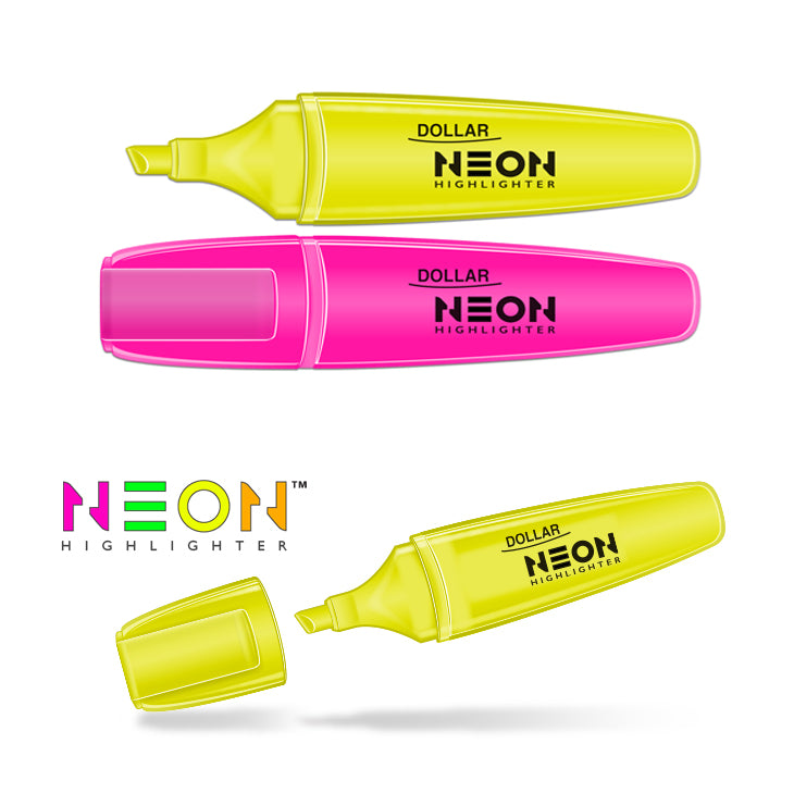 Dollar Neon™ Highlighter HL-625 Pack of 10's Single Color