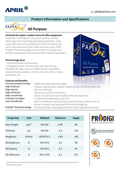 PaperOne All Purpose Photocopy Paper