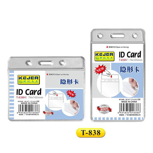T-838 ID Card Holder Clear Pack of 100's