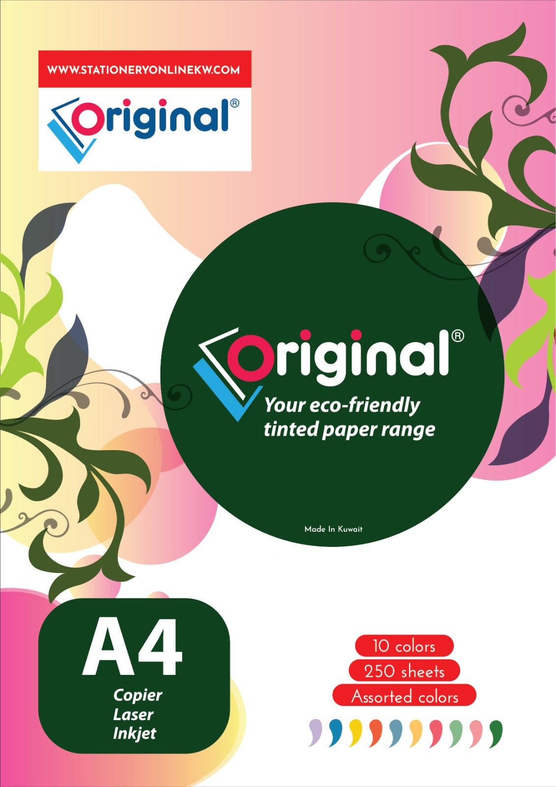 Original Premium Color Photocopy Paper, 100 & 250 Sheets, 80 gsm, 10 A ...