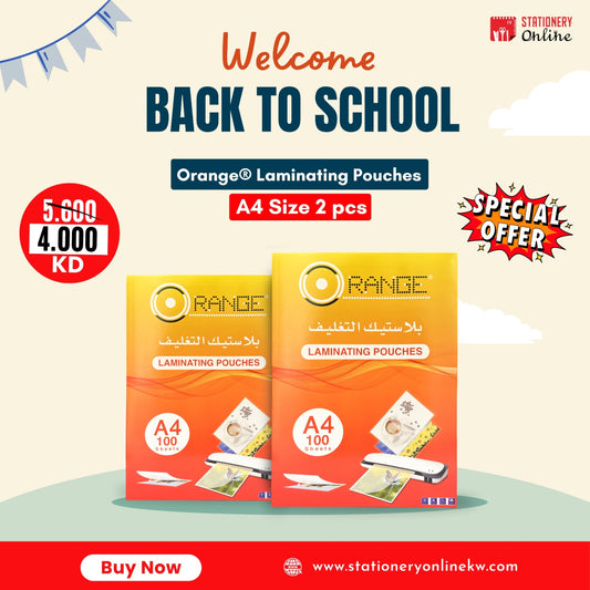 Orange® Laminating Pouches Back to School Special Offer 2 Packs