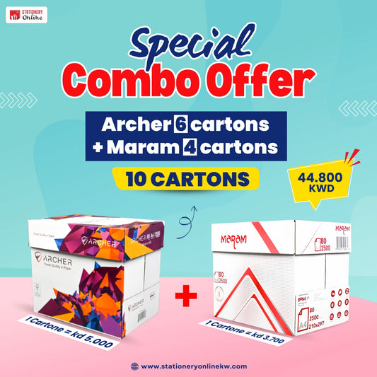 10 Carton Combo Offer- Archer + Maram Photocopy Paper