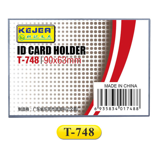 T-748 ID Card Holder 0.2mm & 0.3mm with Clip and Without Clip Pack of 50's