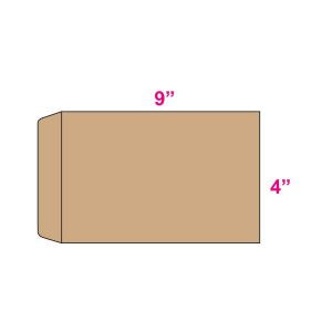 Paper Pouch Brown Envelop 9"x4"